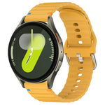 波状模様ステッチ入り20mmシリコン時計バンド、Samsung Galaxy Watch 7 40 / 44mm用