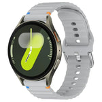 波状模様ステッチ入り20mmシリコン時計バンド、Samsung Galaxy Watch 7 40 / 44mm用