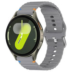 波状模様ステッチ入り20mmシリコン時計バンド、Samsung Galaxy Watch 7 40 / 44mm用