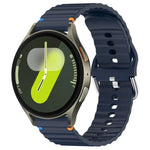 波状模様ステッチ入り20mmシリコン時計バンド、Samsung Galaxy Watch 7 40 / 44mm用