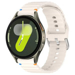 波状模様ステッチ入り20mmシリコン時計バンド、Samsung Galaxy Watch 7 40 / 44mm用
