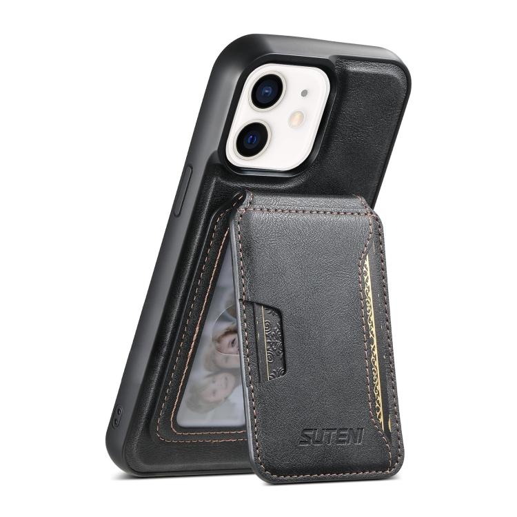 Suteni M3 カードバッグ MagSafe 牛革テクスチャーレザースマホケース、iPhone 13 Pro Max用、iPhone 13 Pro用、iPhone 13用、iPhone 12用、iPhone 12 Pro Max用、iPhone 12 Pro用