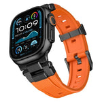 ステンレススチールコネクタ縦目TPUウォッチバンド、Apple Watch 46mm / 49mm / 45mm / 44mm用
