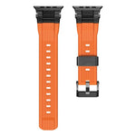 ステンレススチールコネクタ縦目TPUウォッチバンド、Apple Watch 46mm / 49mm / 45mm / 44mm用