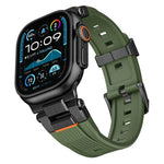 ステンレススチールコネクタ縦目TPUウォッチバンド、Apple Watch 46mm / 49mm / 45mm / 44mm用