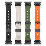 ステンレススチールコネクタ縦目TPUウォッチバンド、Apple Watch 46mm / 49mm / 45mm / 44mm用