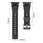ステンレススチールコネクタ縦目TPUウォッチバンド、Apple Watch 46mm / 49mm / 45mm / 44mm用