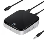 2-in-1 光ファイバー Bluetooth 5.0 オーディオレシーバー／トランスミッター、ブラック