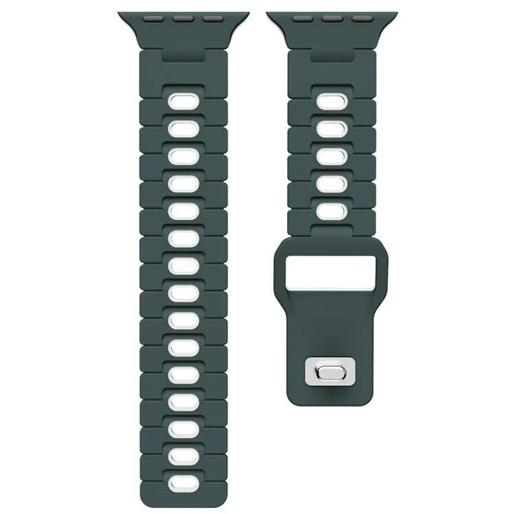 ツートーン シリコンウォッチバンド Apple Watch 46mm / 49mm / 45mm / 44mm用、Apple Watch 42mm / 41mm / 40mm / 38mm用