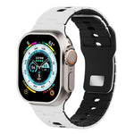 ツートーン シリコンウォッチバンド Apple Watch 46mm / 49mm / 45mm / 44mm用、Apple Watch 42mm / 41mm / 40mm / 38mm用