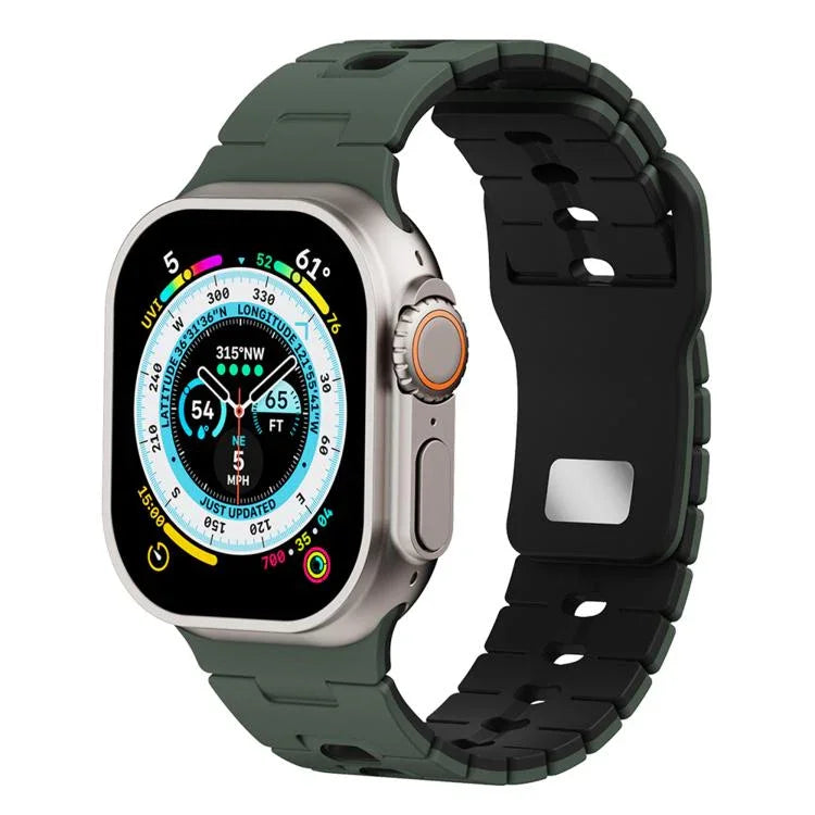 ツートーン シリコンウォッチバンド Apple Watch 46mm / 49mm / 45mm / 44mm用、Apple Watch 42mm / 41mm / 40mm / 38mm用