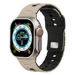 ツートーン シリコンウォッチバンド Apple Watch 46mm / 49mm / 45mm / 44mm用、Apple Watch 42mm / 41mm / 40mm / 38mm用