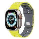ツートーン シリコンウォッチバンド Apple Watch 46mm / 49mm / 45mm / 44mm用、Apple Watch 42mm / 41mm / 40mm / 38mm用