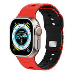 ツートーン シリコンウォッチバンド Apple Watch 46mm / 49mm / 45mm / 44mm用、Apple Watch 42mm / 41mm / 40mm / 38mm用