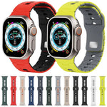 ツートーン シリコンウォッチバンド Apple Watch 46mm / 49mm / 45mm / 44mm用、Apple Watch 42mm / 41mm / 40mm / 38mm用
