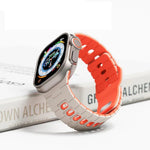 ツートーン シリコンウォッチバンド Apple Watch 46mm / 49mm / 45mm / 44mm用、Apple Watch 42mm / 41mm / 40mm / 38mm用