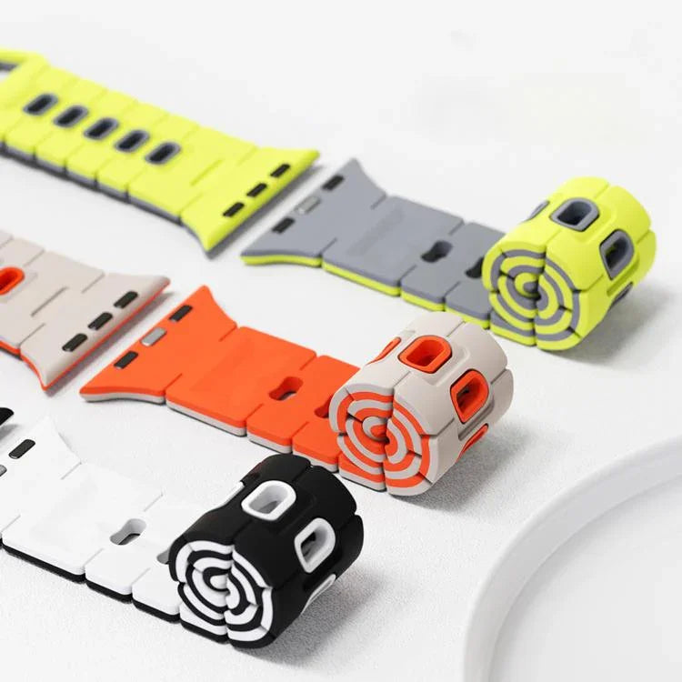 ツートーン シリコンウォッチバンド Apple Watch 46mm / 49mm / 45mm / 44mm用、Apple Watch 42mm / 41mm / 40mm / 38mm用