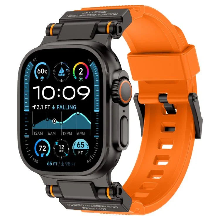 Kalebol アウトドアエクスプローラー メタルコネクター TPUウォッチバンド、Apple Watch 46mm / 49mm / 45mm / 44mm対応