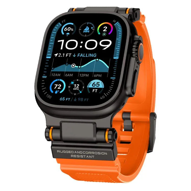Kalebol アウトドアエクスプローラー メタルコネクター TPUウォッチバンド、Apple Watch 46mm / 49mm / 45mm / 44mm対応