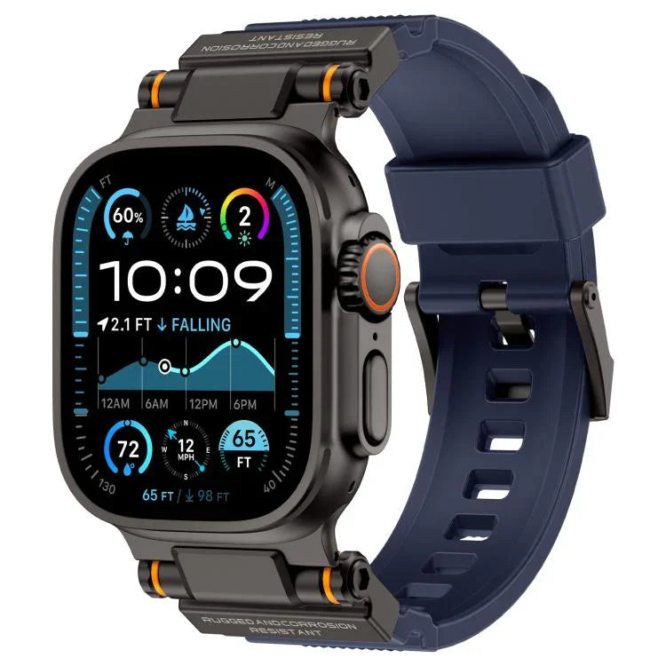 Kalebol アウトドアエクスプローラー メタルコネクター TPUウォッチバンド、Apple Watch 46mm / 49mm / 45mm / 44mm対応