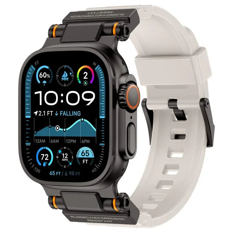 Kalebol アウトドアエクスプローラー メタルコネクター TPUウォッチバンド、Apple Watch 46mm / 49mm / 45mm / 44mm対応