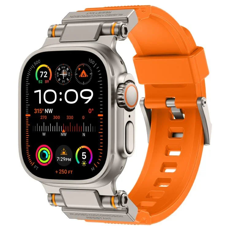 Kalebol アウトドアエクスプローラー メタルコネクター TPUウォッチバンド、Apple Watch 46mm / 49mm / 45mm / 44mm対応