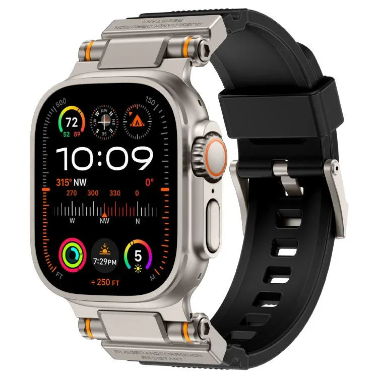 Kalebol アウトドアエクスプローラー メタルコネクター TPUウォッチバンド、Apple Watch 46mm / 49mm / 45mm / 44mm対応