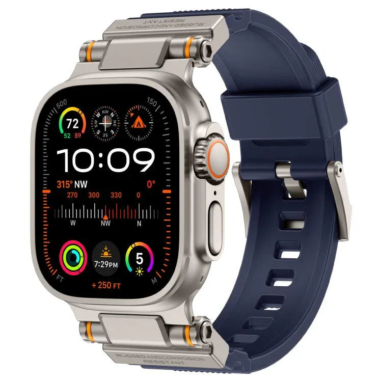 Kalebol アウトドアエクスプローラー メタルコネクター TPUウォッチバンド、Apple Watch 46mm / 49mm / 45mm / 44mm対応