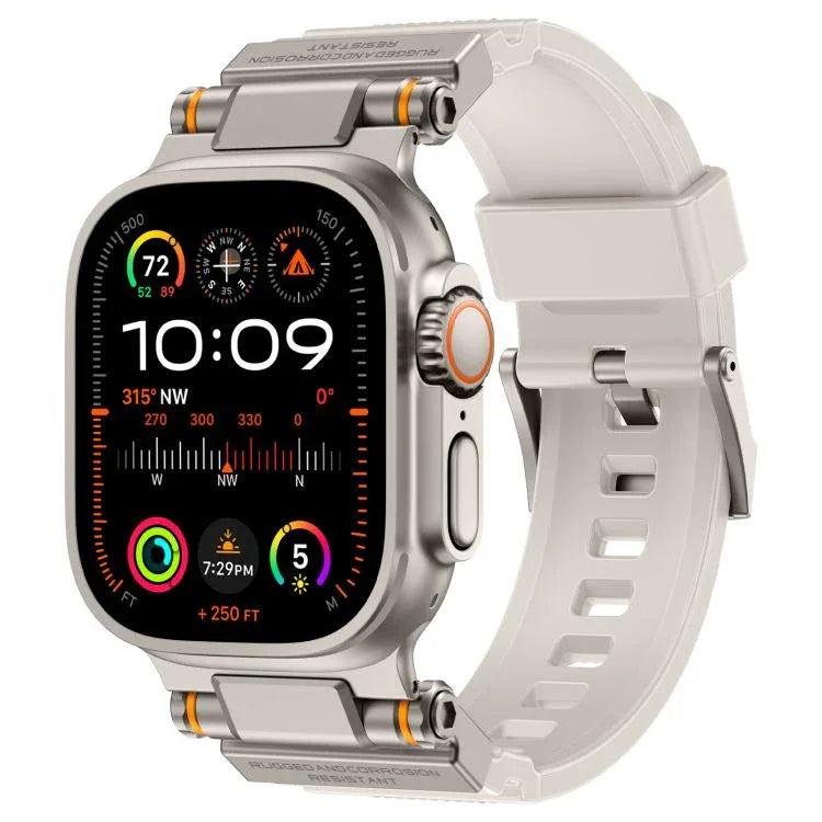 Kalebol アウトドアエクスプローラー メタルコネクター TPUウォッチバンド、Apple Watch 46mm / 49mm / 45mm / 44mm対応