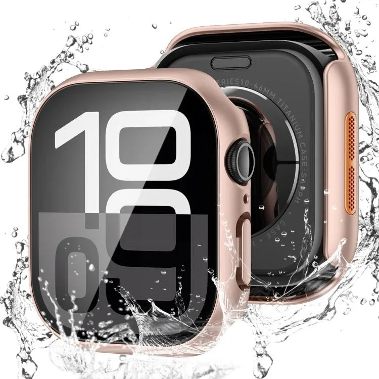 強化フィルム一体型PCウォッチ保護ケース、Apple Watch Series 6 / 5 / 4 & SE 44mm用、Apple Watch Series 6 / 5 / 4 & SE 40mm用、Apple Watch Series 11 / 10 46mm用、Apple Watch Series 11 / 10 42mm用、Apple Watch Series 9 / 8 / 7 45mm用