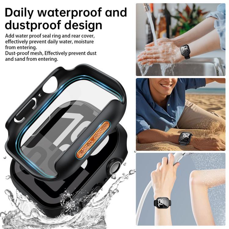 強化フィルム一体型PCウォッチ保護ケース、Apple Watch Series 6 / 5 / 4 & SE 44mm用、Apple Watch Series 6 / 5 / 4 & SE 40mm用、Apple Watch Series 11 / 10 46mm用、Apple Watch Series 11 / 10 42mm用、Apple Watch Series 9 / 8 / 7 45mm用