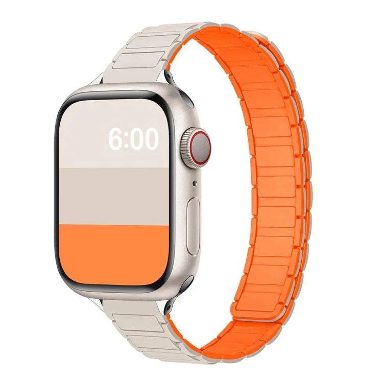 トライビーズ I字型スリムマグネティックシリコンウォッチバンド、Apple Watch 46mm / 49mm / 45mm / 44mm用、Apple Watch 42mm / 41mm / 40mm / 38mm用