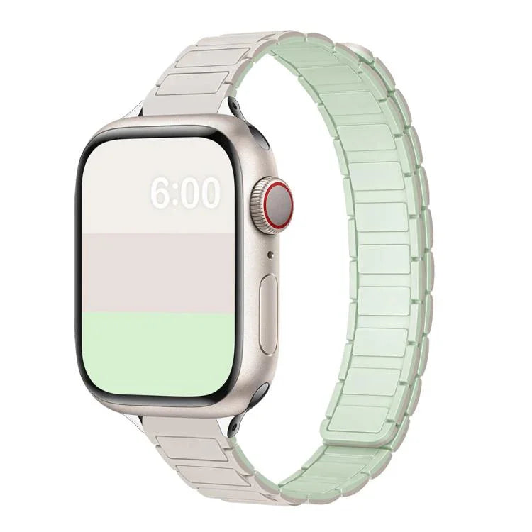 トライビーズ I字型スリムマグネティックシリコンウォッチバンド、Apple Watch 46mm / 49mm / 45mm / 44mm用、Apple Watch 42mm / 41mm / 40mm / 38mm用