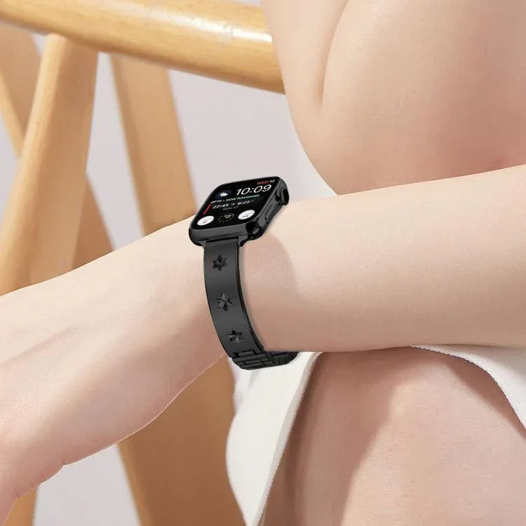 スノーフレークペタル ブレスレットメタルウォッチバンド、Apple Watch 46mm / 49mm / 45mm / 44mm用、Apple Watch 42mm / 41mm / 40mm / 38mm用