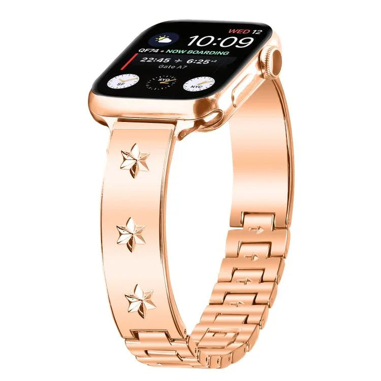 スノーフレークペタル ブレスレットメタルウォッチバンド、Apple Watch 46mm / 49mm / 45mm / 44mm用、Apple Watch 42mm / 41mm / 40mm / 38mm用