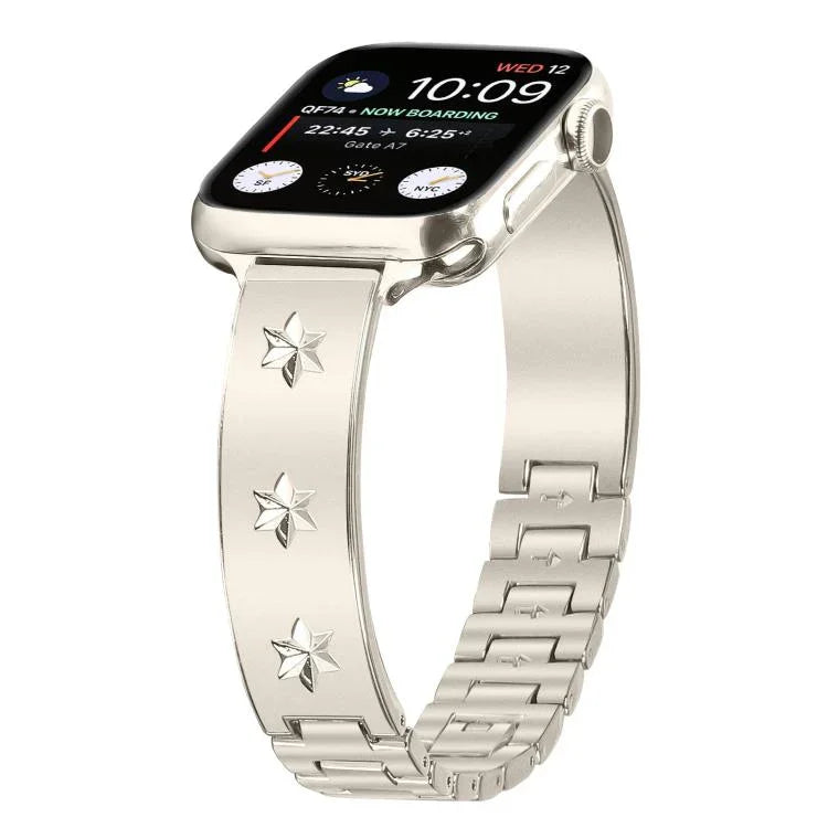 スノーフレークペタル ブレスレットメタルウォッチバンド、Apple Watch 46mm / 49mm / 45mm / 44mm用、Apple Watch 42mm / 41mm / 40mm / 38mm用