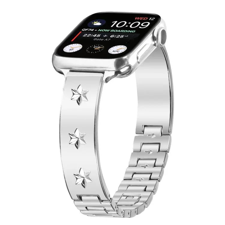 スノーフレークペタル ブレスレットメタルウォッチバンド、Apple Watch 46mm / 49mm / 45mm / 44mm用、Apple Watch 42mm / 41mm / 40mm / 38mm用