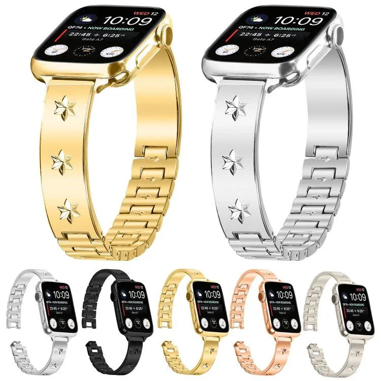 スノーフレークペタル ブレスレットメタルウォッチバンド、Apple Watch 46mm / 49mm / 45mm / 44mm用、Apple Watch 42mm / 41mm / 40mm / 38mm用