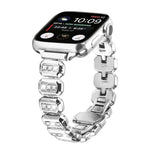 小さなスクエアダイヤモンド バタフライバックル ウォッチバンド、Apple Watch 46mm / 49mm / 45mm / 44mm用、Apple Watch 42mm / 41mm / 40mm / 38mm用