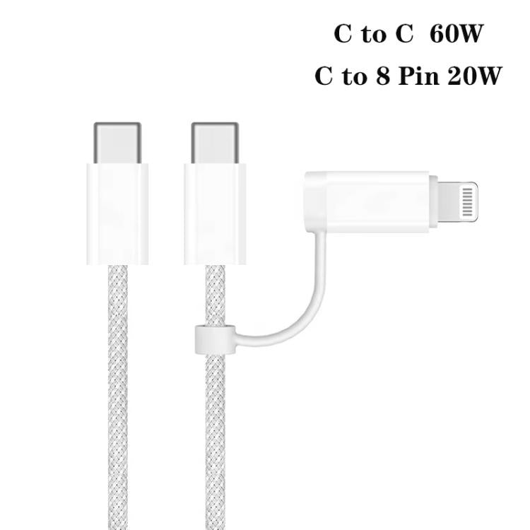 PD41 GaN PD 45W + USB 充電器 USB-C to USB-C / 8ピン データケーブル付き iPhone用、UKプラグ、UKプラグ