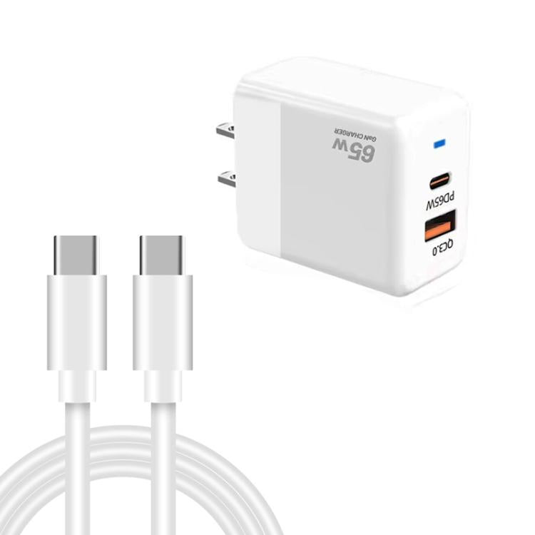 PD41 GaN PD 45W + USB 充電器 Type-C to Type-C データケーブル付き、USプラグ、UKプラグ