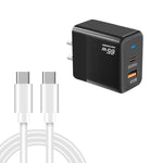 PD41 GaN PD 45W + USB 充電器 Type-C to Type-C データケーブル付き、USプラグ、UKプラグ