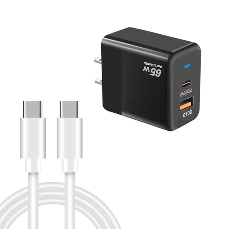 PD41 GaN PD 45W + USB 充電器 Type-C to Type-C データケーブル付き、USプラグ、UKプラグ