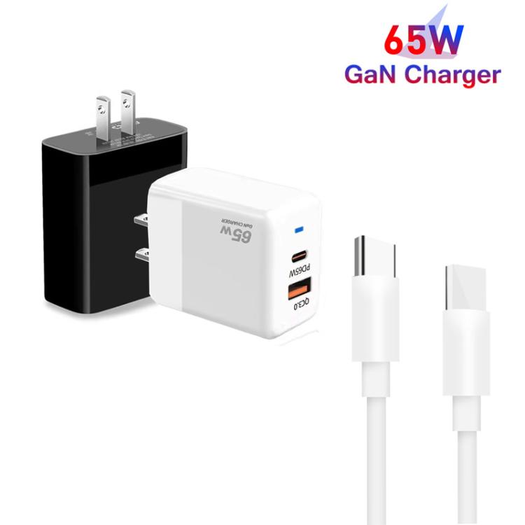 PD41 GaN PD 45W + USB 充電器 Type-C to Type-C データケーブル付き、USプラグ、UKプラグ