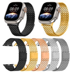 ナインビーズ マグネットループ スチールウォッチバンド、Apple Watch 46mm / 49mm / 45mm / 44mm用、Apple Watch 42mm / 41mm / 40mm / 38mm用
