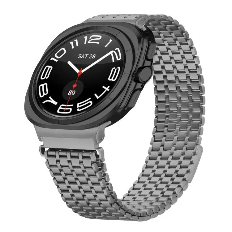 ナインビーズ マグネティックバックル ステンレススチール 時計バンド、Samsung Galaxy Watch Ultra 47mm / Ultra 2025 用
