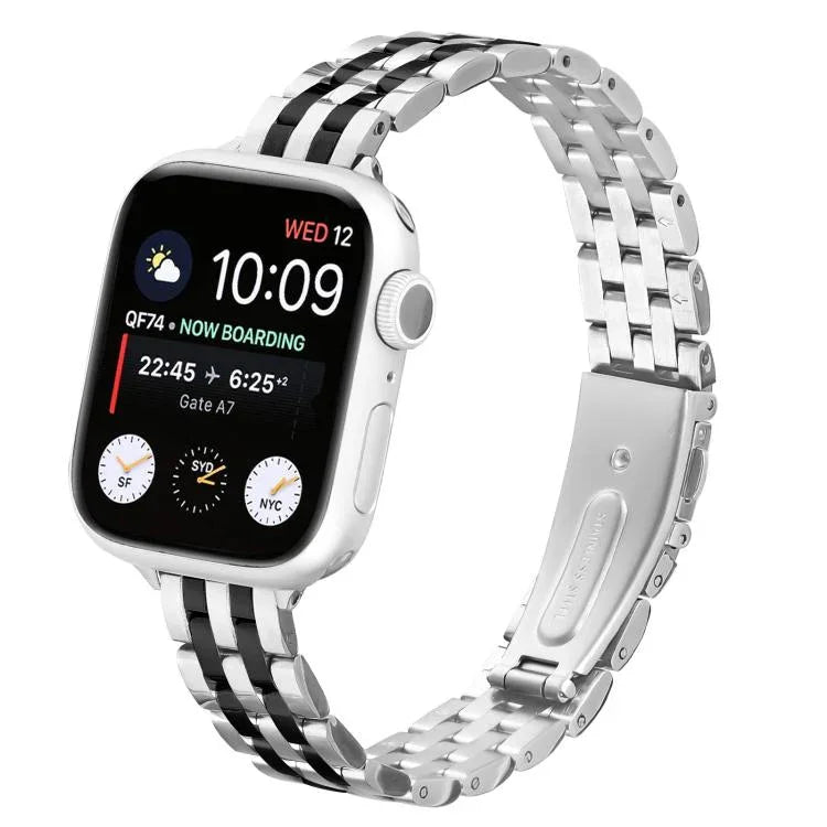 小さなウエスト スリングショットバックル スチールウォッチバンド、Apple Watch 46mm / 49mm / 45mm / 44mm用、Apple Watch 42mm / 41mm / 40mm / 38mm用