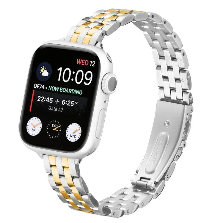 小さなウエスト スリングショットバックル スチールウォッチバンド、Apple Watch 46mm / 49mm / 45mm / 44mm用、Apple Watch 42mm / 41mm / 40mm / 38mm用