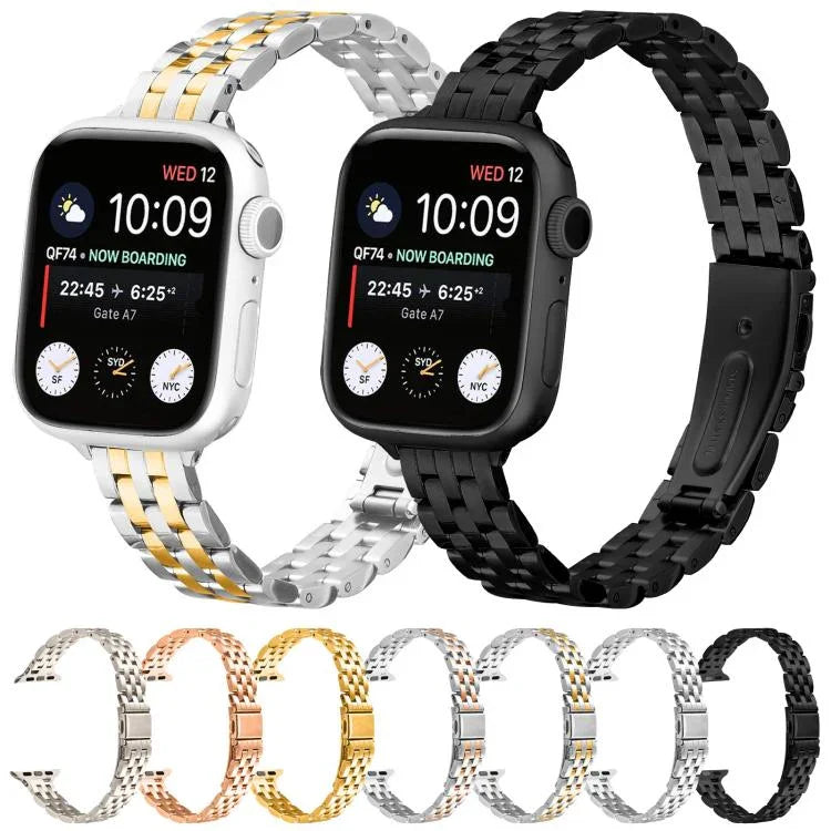 小さなウエスト スリングショットバックル スチールウォッチバンド、Apple Watch 46mm / 49mm / 45mm / 44mm用、Apple Watch 42mm / 41mm / 40mm / 38mm用