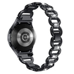 メタルヘッド オーバル ダイヤモンド ステンレススチール 時計バンド、Samsung Galaxy Watch 7 40mm / 44mm 用